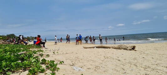 a public beach in Libreville