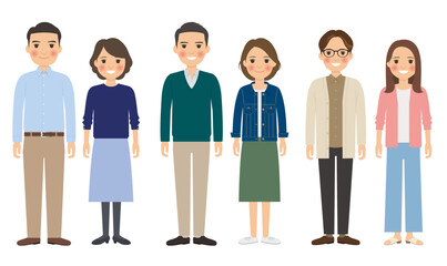 カップル全身ポーズセット1