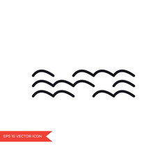 Obraz premium Wave icon for ocean, river, sea or water logo