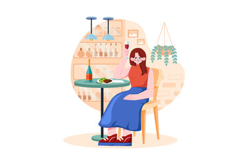 Food And Drink Illustration concept on white background