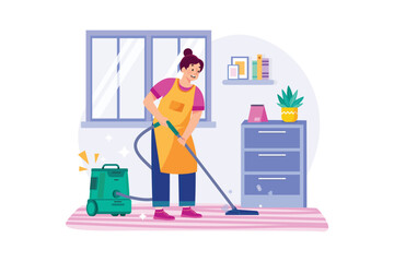 Cleaning Service Illustration concept on white background