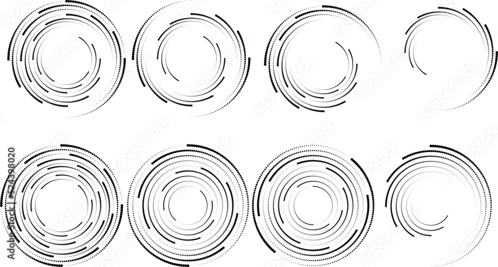 Poster halftone dots in circle form. round logo . vector dotted frame . design element