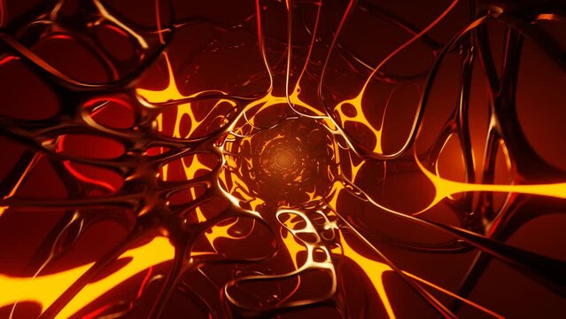 Organic fire , flame , loop VJ , animation,in,abstract background, looped, tunel in hell , fire 