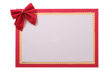 Christmas card or gift invite front flat isolated transparent background photo PNG file