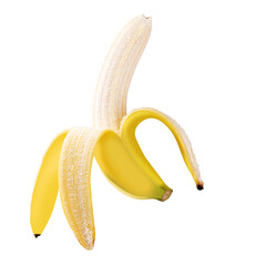 Banana fruit isolated on alpha background