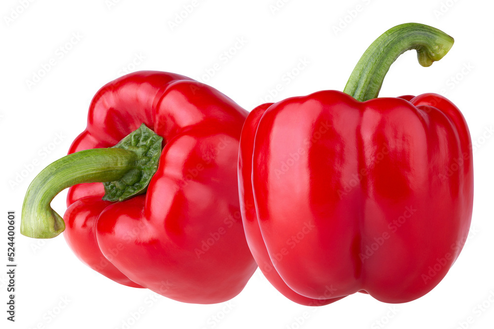 Poster red bell pepper isolated on alpha background - Posters