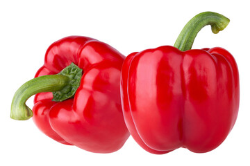 Red Bell Pepper isolated on alpha background