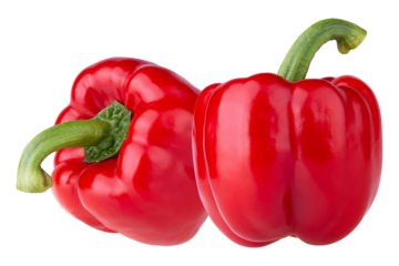 Red Bell Pepper isolated on alpha background