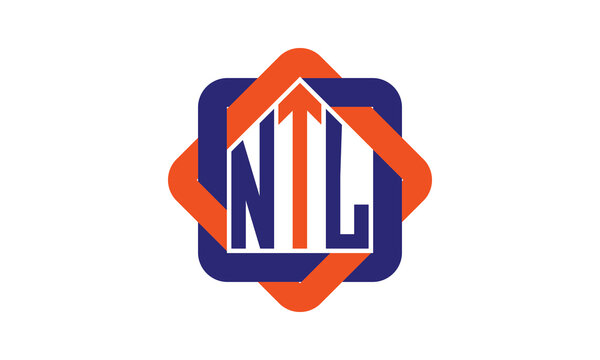 NTL three letter real estate logo with home icon logo design vector template | construction logo | housing logo | engineering logo | initial letter logo | minimalist logo | property logo |