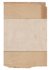 Old vintage rough paper with scratches and stains texture isolated