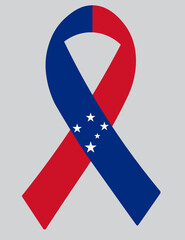 3D Flag of Samoa on a fabric ribbon.