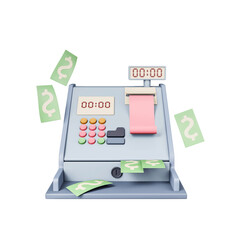 Cashier Machine isolated  icon 3d render illustration