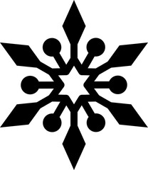 snowflake illustration on transparent background