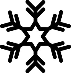 snowflake illustration on transparent background
