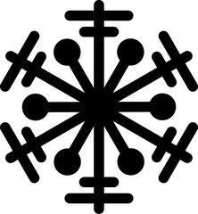 snowflake illustration on transparent background