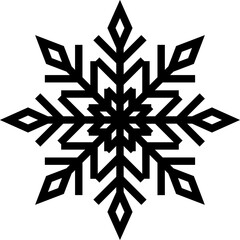 snowflake illustration on transparent background