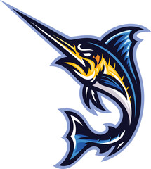 Fishing Maskot Logo Marlin