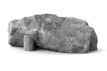 abstract geometric Stone and Rock shape background, minimalist mockup for podium display or showcase, raw stairs, 3d rendering