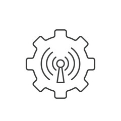 Gear Wifi icons  symbol vector elements for infographic web