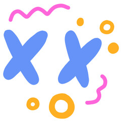 Cute funny doodle line clipart.