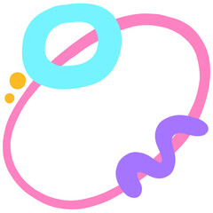 Obraz premium Cute funny doodle line clipart.