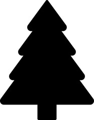christmas tree illustration on transparent background