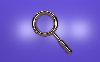Magnifying glass. Discovery, research, search, analysis concept.