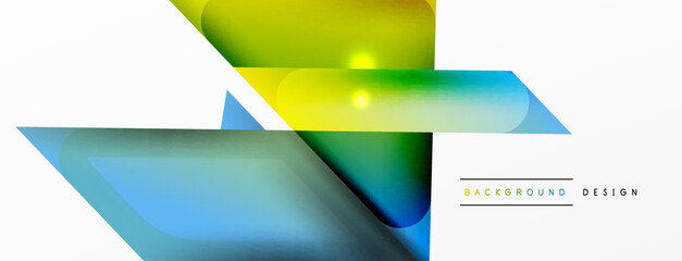 Dynamic 3d geometric abstract background. Triangles and other simple forms composition. Vector Illustration For Wallpaper, Banner, Background, Card, Book Illustration, landing page