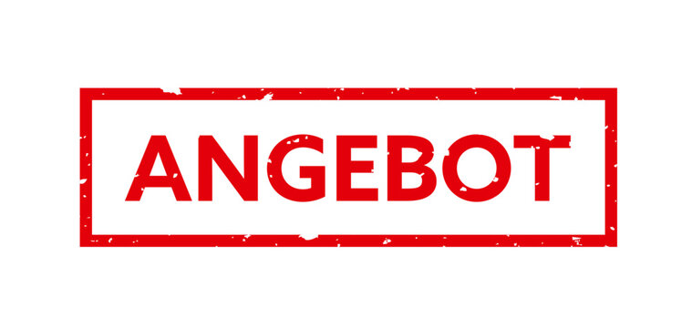Angebot Stempel, rot, Vektor