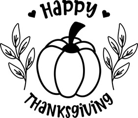 thanksgiving illustration on transparent background