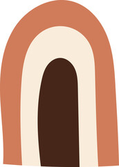 Abstract shape illustration on transparent background