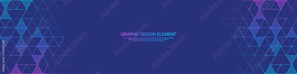 Poster Abstract geometric background with triangle shape pattern
