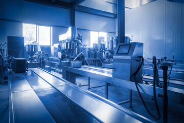 Production line equipment of beverage processing plant