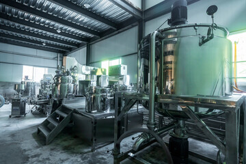 Production line equipment of beverage processing plant