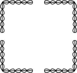 floral frame illustration on transparent background