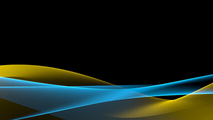 Abstract design element of gradient smooth wave shapes wallpaper cover