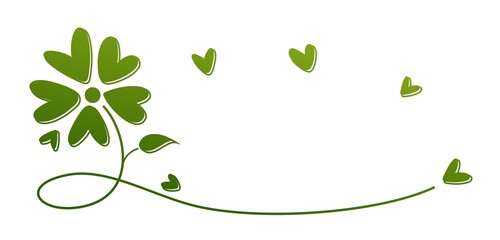 The symbol of green garden flowers.