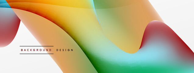 Abstract background. Fluid gradient color wave template for wallpaper, banner, background or landing