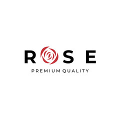 simple letter o as rose logo vector Design