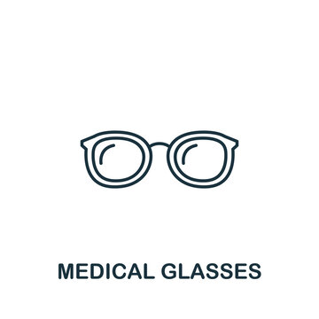 Medical Glasses icon. Line simple icon for templates, web design and infographics
