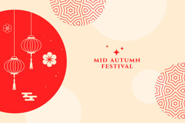 chinese mid autumn festival background design