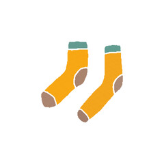 warm socks isolated on white background