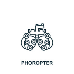 Phoropter icon. Line simple icon for templates, web design and infographics