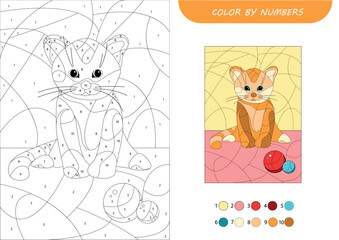 Coloring by numbers for children
