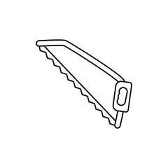  Garden saw icon in line style icon, isolated on white background