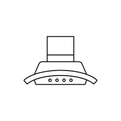 hood kitchen icon in line style icon, isolated on white background