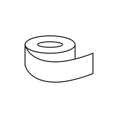 Adhesive tape icon in line style icon, isolated on white background