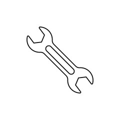 wrench icon in line style icon, isolated on white background