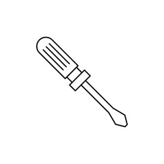 screwdriver icon in line style icon, isolated on white background