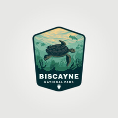 biscayne national park vintage logo vector symbol illustration design, us national park logo